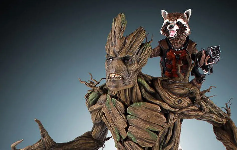 Guardians Of The Galaxy: Rocket Raccoon & Groot 1/4 Statue by Gentle Giant Anniversary Present Designer Hobby