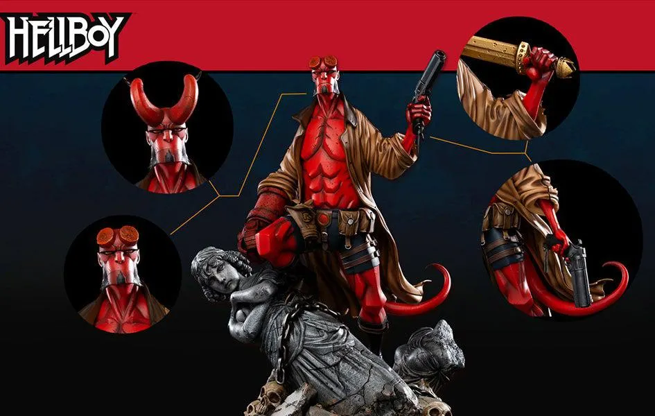 Hellboy 1/4 Scale Statue (Mignola Comic) Pixar Character Museum Quality