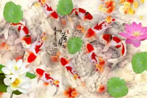 Clover A10-001??Nine Lucky Koi??1000 Pieces Jigsaw Puzzle Pirate Model Character Unit