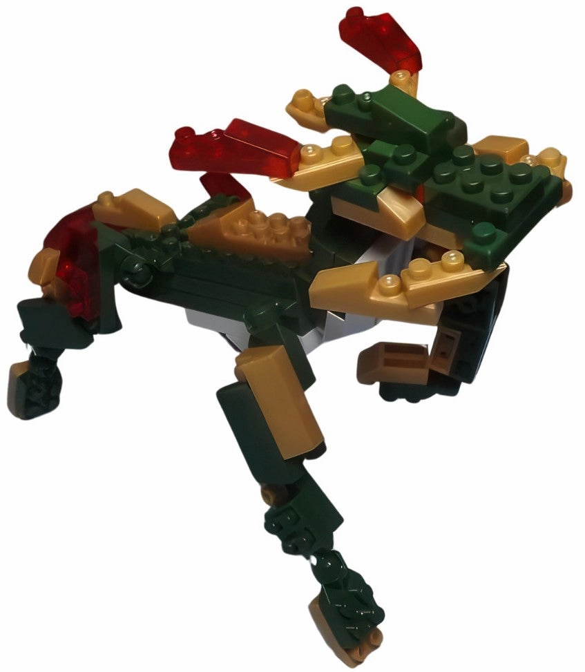 Daiso PB3543??Auspicious Beast Kirin??98 Pieces Mini Block Mainstream Appeal Impressionist Art