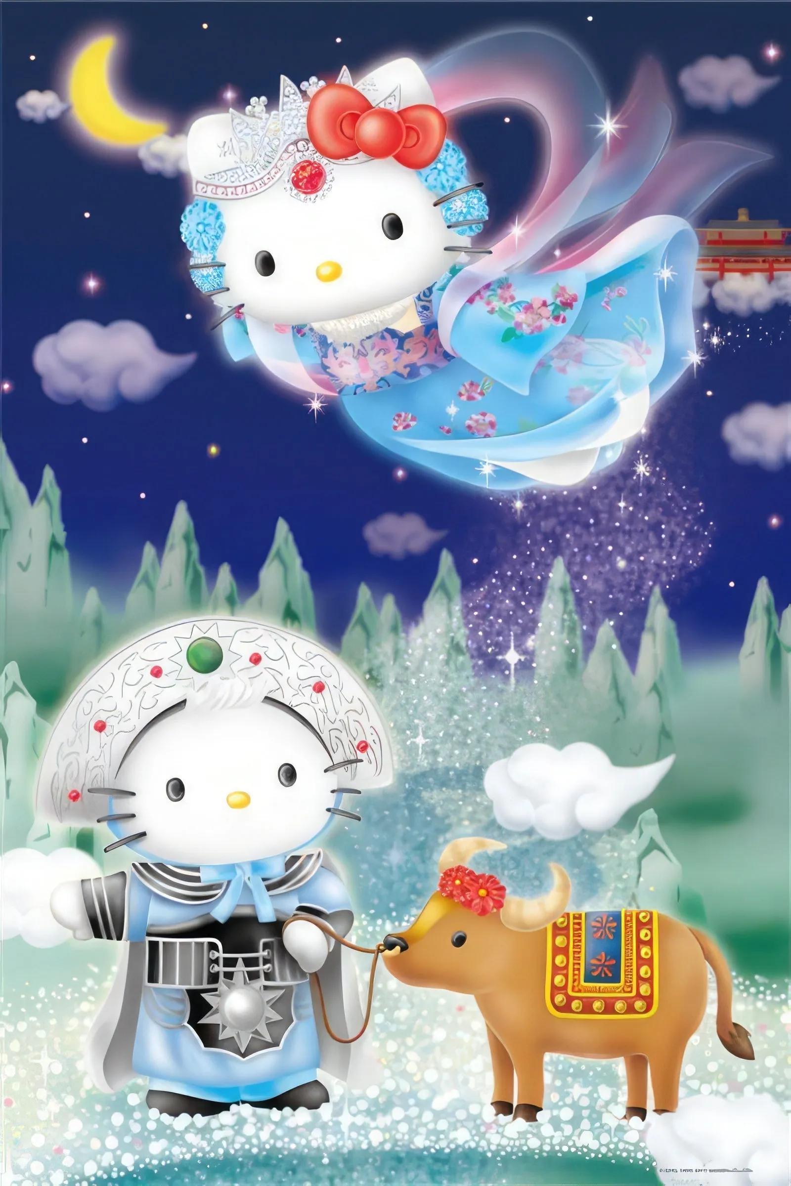 Classic Toy Hundred Pictures HP01000-191??Hello Kitty Altair and Vega??1000 Pieces Jigsaw Puzzle