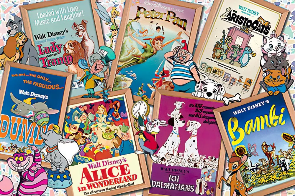 Hundred Pictures HPD01000-108??Disney Classics (Collection Poster Series) Classic Animation??1000 Pieces Jigsaw Puzzle Anime Collectible