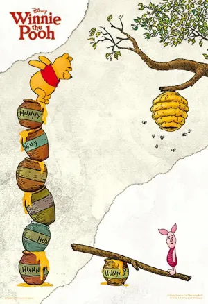 Hundred Pictures HPD0300S-231??Winnie The Pooh (Collection Poster Series) (1)??300 Pieces Jigsaw Puzzle Workstation Decor Buildable Figure