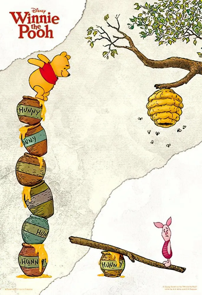 Hundred Pictures HPD0300S-231??Winnie The Pooh (Collection Poster Series) (1)??300 Pieces Jigsaw Puzzle Workstation Decor Buildable Figure