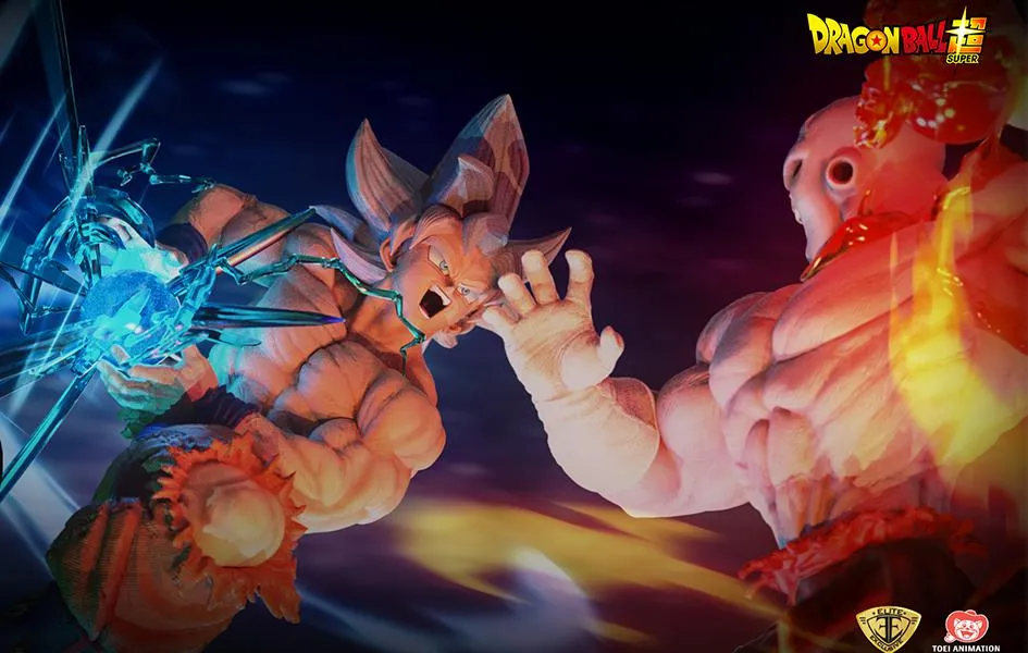 DRAGON BALL SUPER: GOKU VS JIREN ELITE EXCLUSIVE STATUE Licensed Product Famous Painting