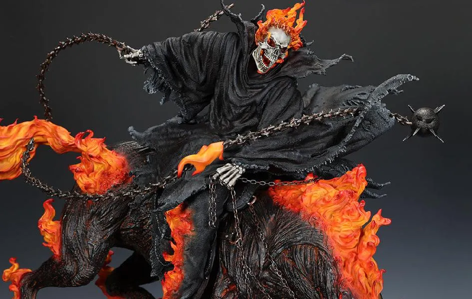 Classic Toy Ghost Rider On Horse 1/4 Scale Statue