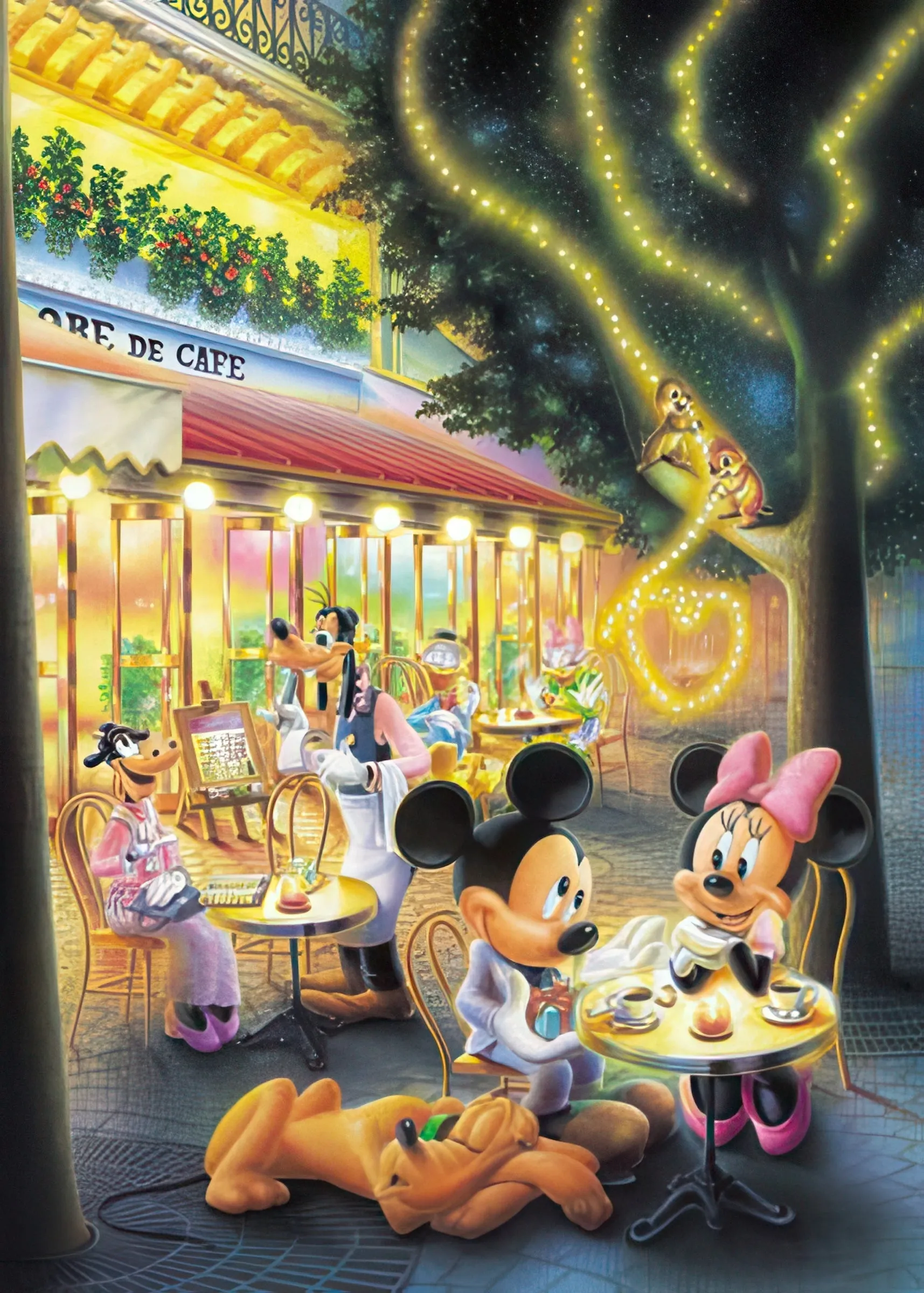 Tenyo D-300-160??Cafe Terrace of Love??300 Pieces Jigsaw Puzzle Fantasy Showcase