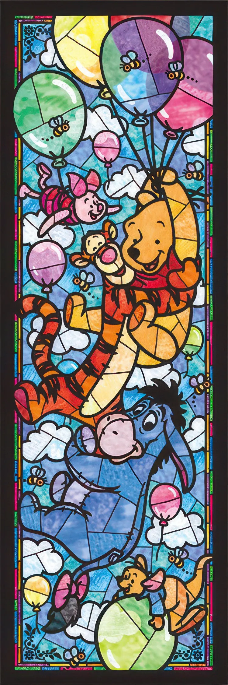 Designer Hobby Limited Statue Tenyo DSG-456-722??Winnie the Pooh Stained Glass??456 Pieces Jigsaw Puzzle