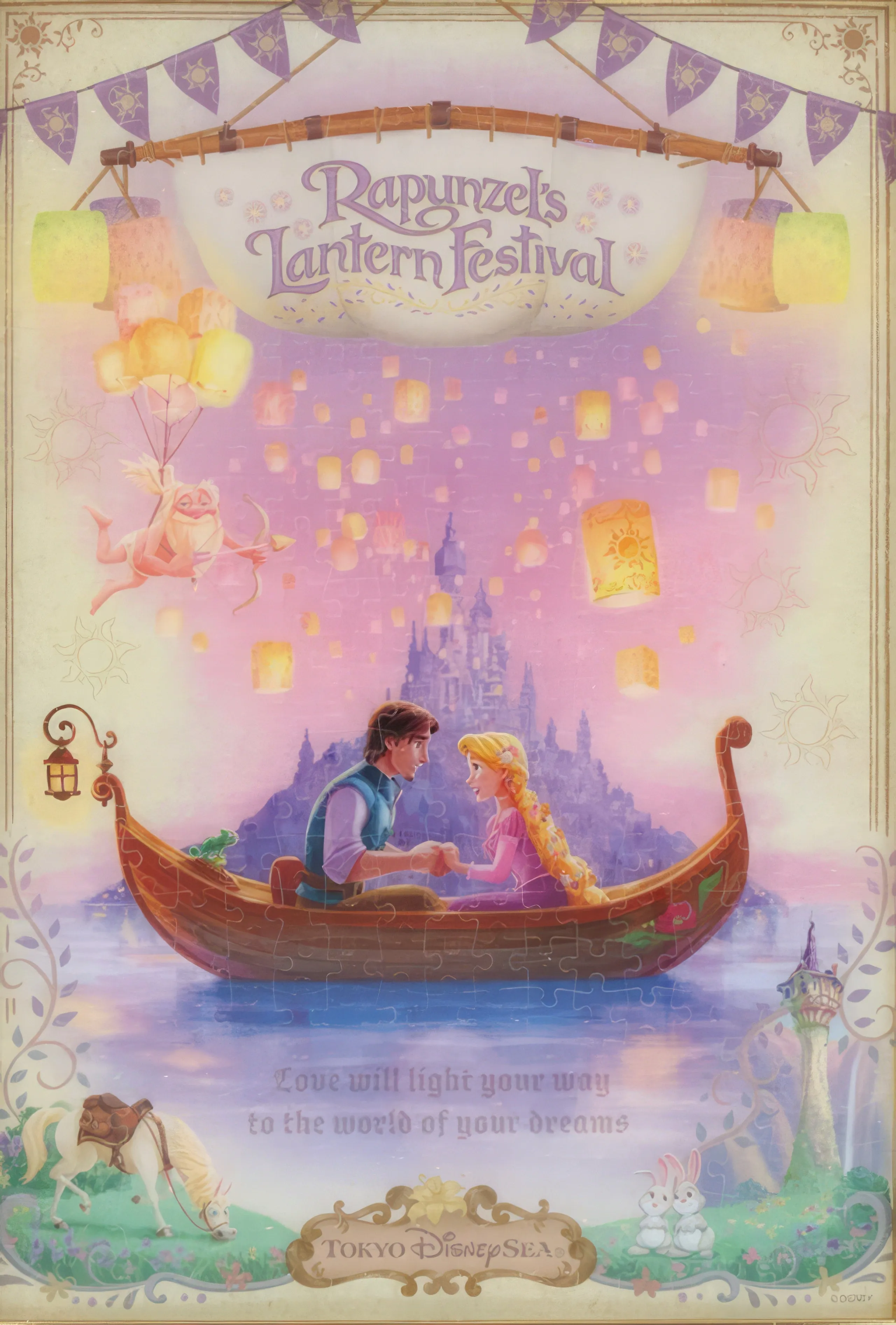 Robot Piece Disneyland TDS05-22236??Rapunzel Lantern Festival??500 Pieces Jigsaw Puzzle