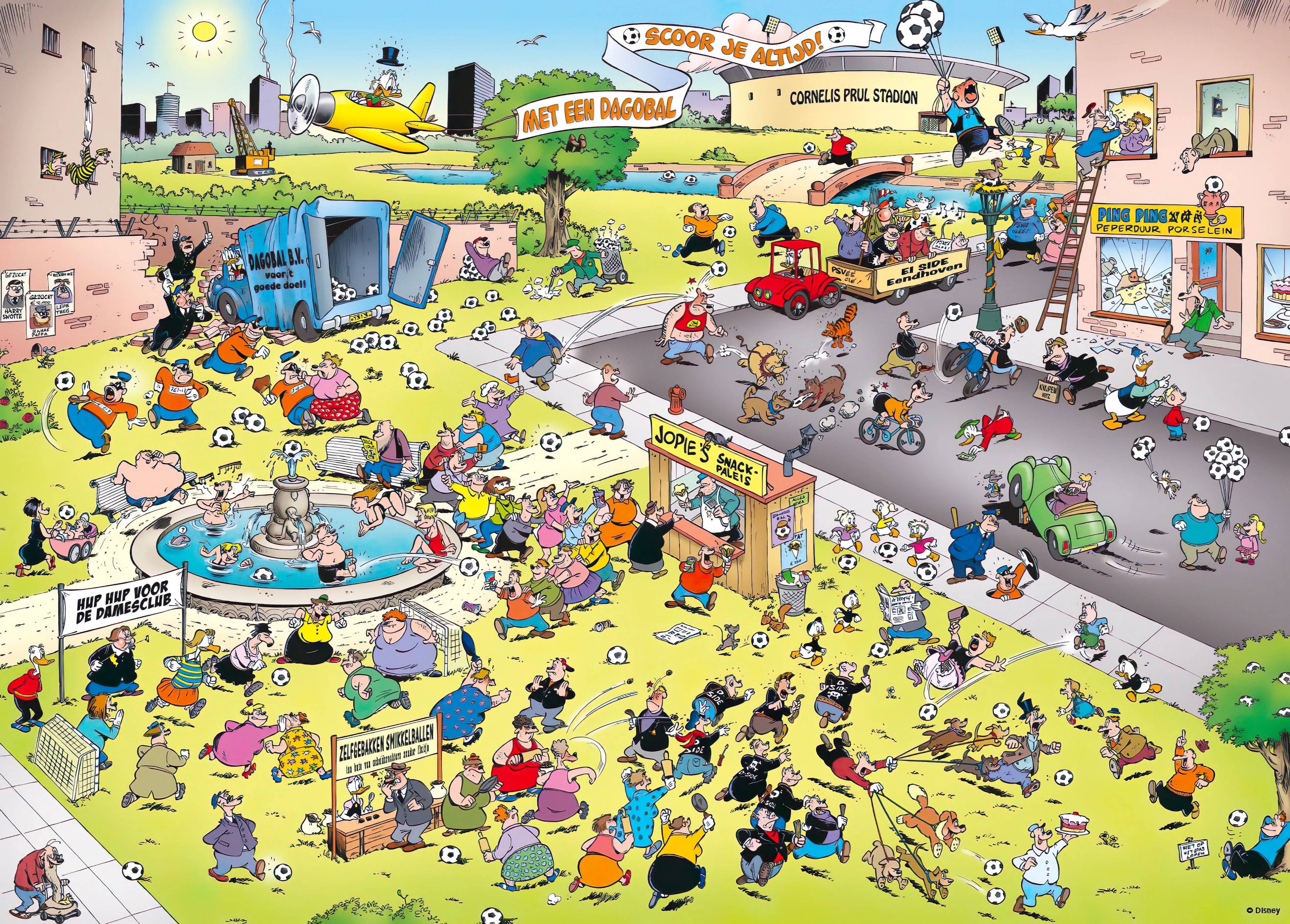 Donald Duck Shop 73185??Ball Gang??1000 Pieces Jigsaw Puzzle promotional item Folk Art