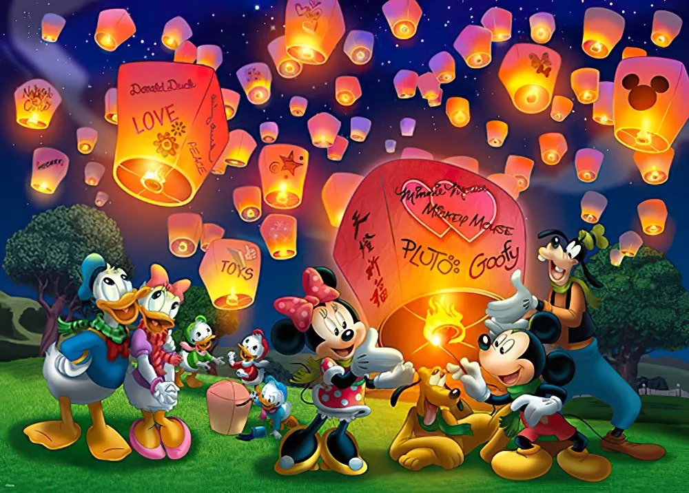 Hundred Pictures HPD01600-001??Mickey Mouse & Friends Sky Lanterns??1600 Pieces Jigsaw Puzzle Lasting Value