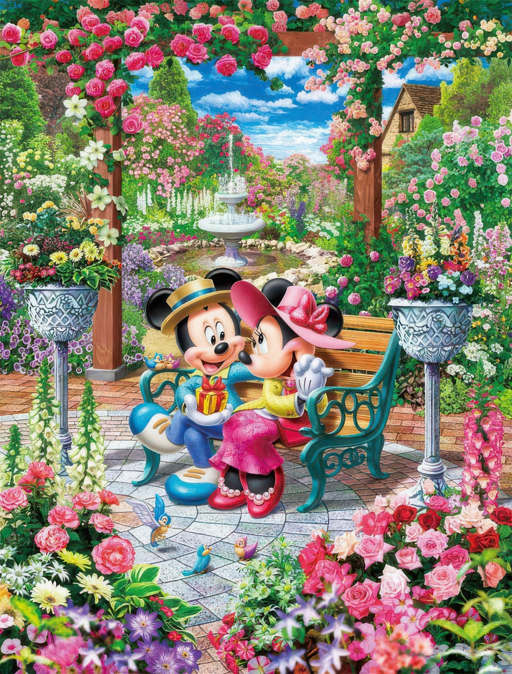 Loyal Customer Tenyo D-1000-493??Love Blooms in the Royal Garden??1000 Pieces Jigsaw Puzzle