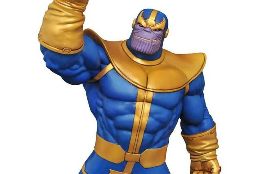 Marvel Premier Thanos Comic Statue Villain Figure Military Vehicle
