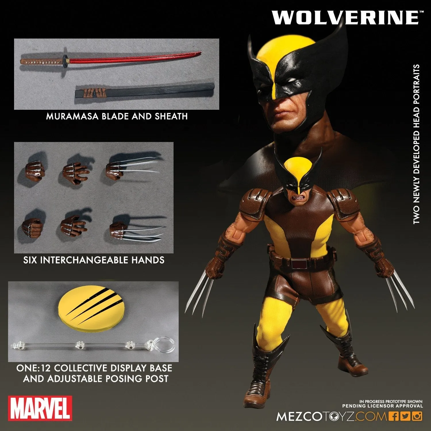 Archeological Replica Character Creation Marvel Wolverine ONE:12 Collective Action Figure by Mezco