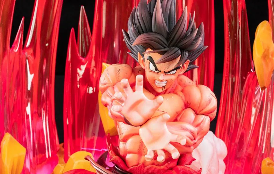 Dragon Ball Z HQS Goku Kaio-ken Statue Fast shipping Anime Goods