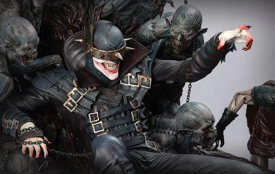Batman Who Laughs On Throne Statue Mobile Game