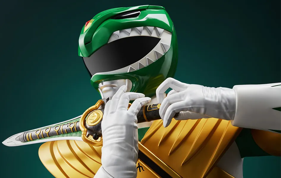 Global Shipping Worldwide Delivery Mighty Morphin' Power Rangers - Green Ranger Life-Size Bust