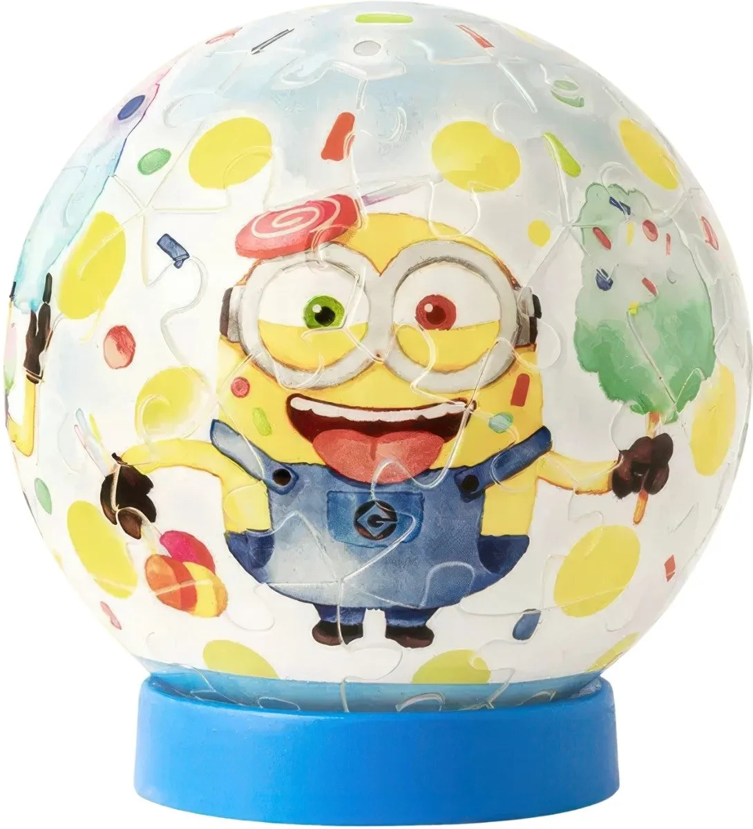 Pintoo J1125??Minions - Shiny Cotton Candy??60 Pieces Lamp Puzzle promotional item Toy Figurine
