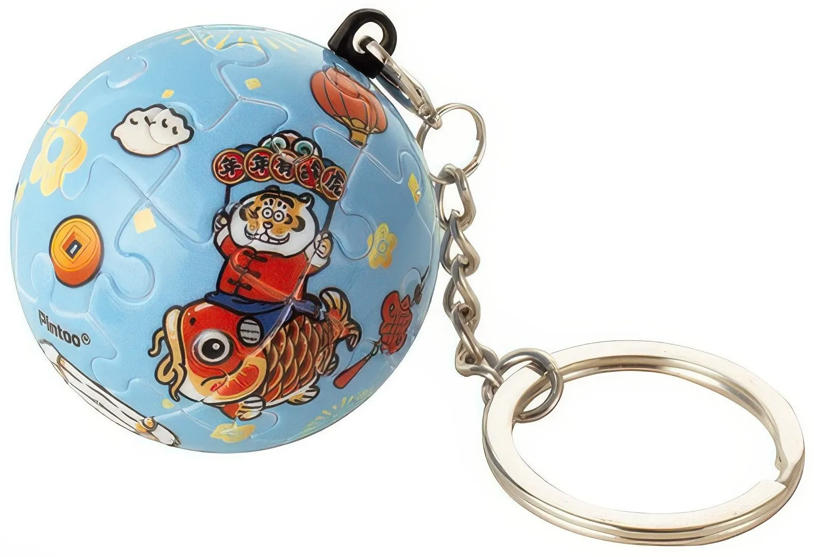 Pintoo A3634??I'm Not Fat Tiger - Prosperous Year of the Tiger??24 Pieces Keychain Puzzle Collectible Display