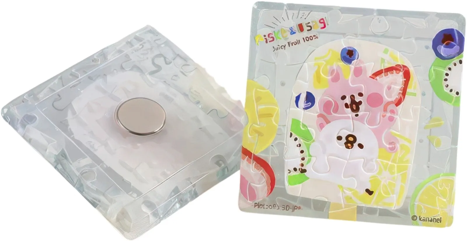 Lifetime Hobby Pintoo D1362??Kanahei's Small Animals - Cool Summer - Fresh Fruit Popsicles??16 Pieces Magnet Puzzle