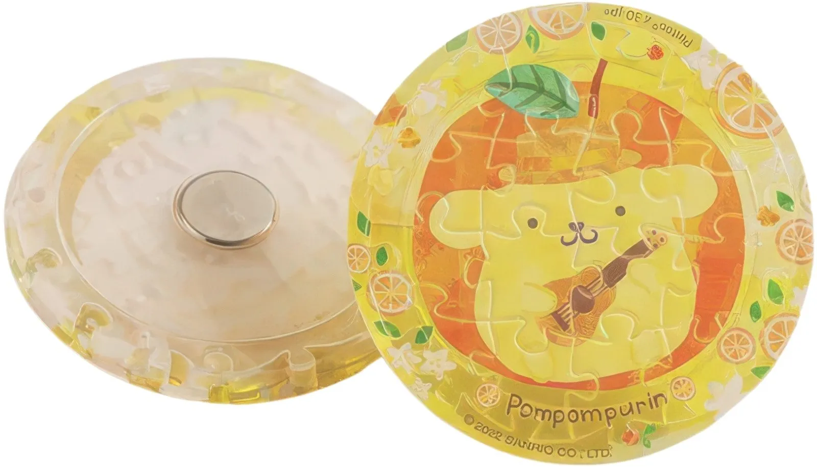Pintoo D1370??Pompompurin - Colorful Fruit Juice - Orange Pompompurin??16 Pieces Magnet Puzzle Greek Statue Robot Design
