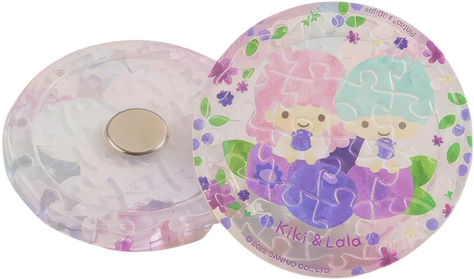 Eco Friendly Blockbuster Movie Pintoo D1371??Little Twin Stars - Colorful Fruit Juice - Blueberry Kiki & Lala??16 Pieces Magnet Puzzle