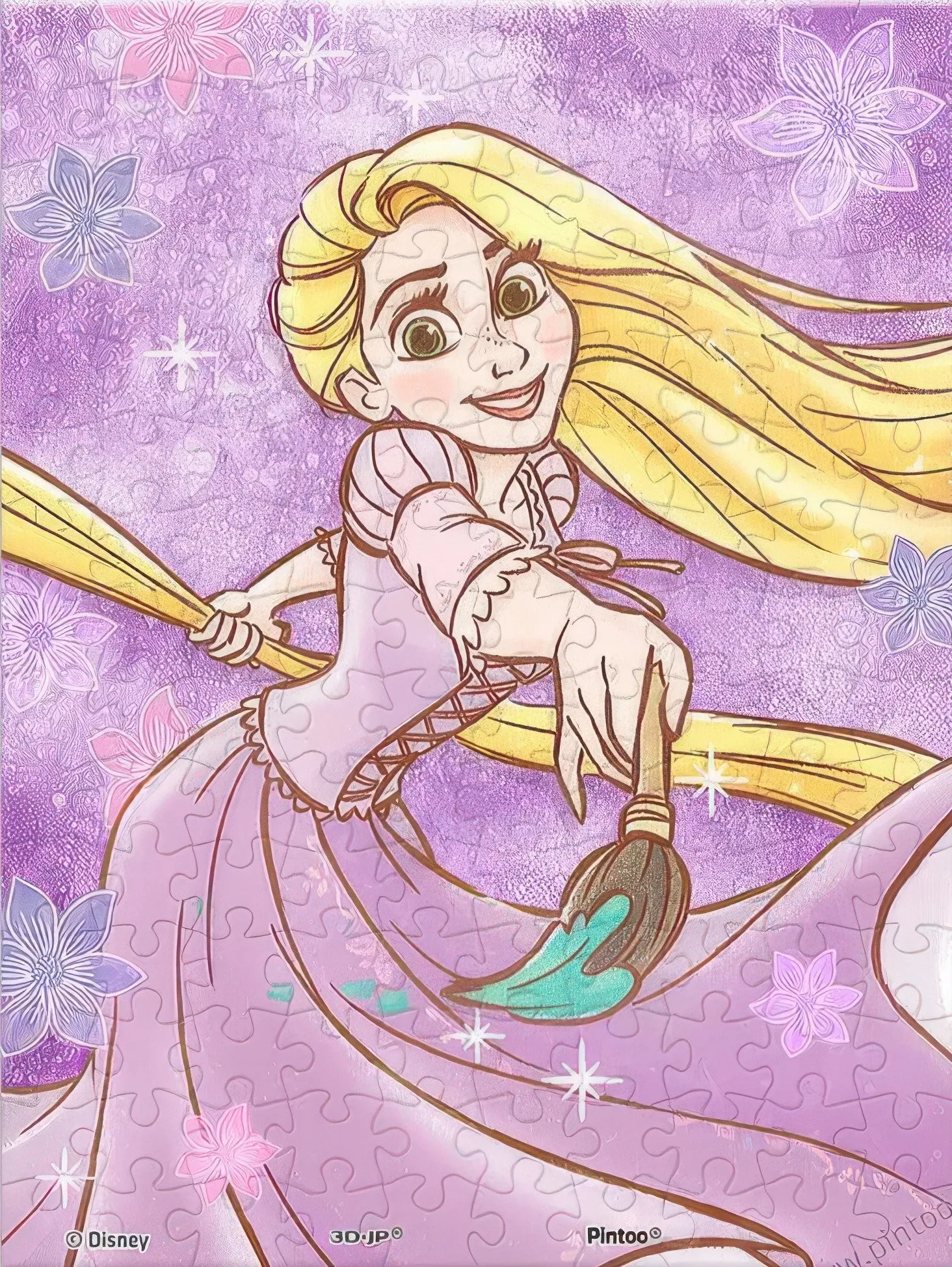 Pintoo P1539??Princess - Flowery Glaze - Rapunzel??150 Pieces Puzzle + Frame Set Fantasy Hobby Alien Creature