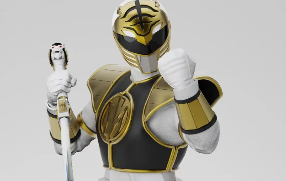 Mythological God Mighty Morphin' Power Rangers - White Ranger Life-Size Bust