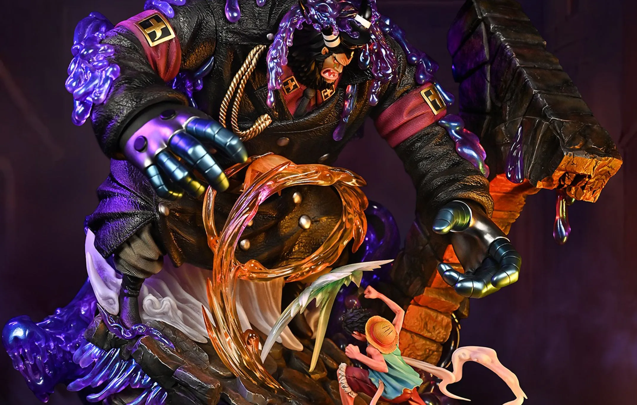 Abstract Form One Piece Luffy vs Magellan Statue