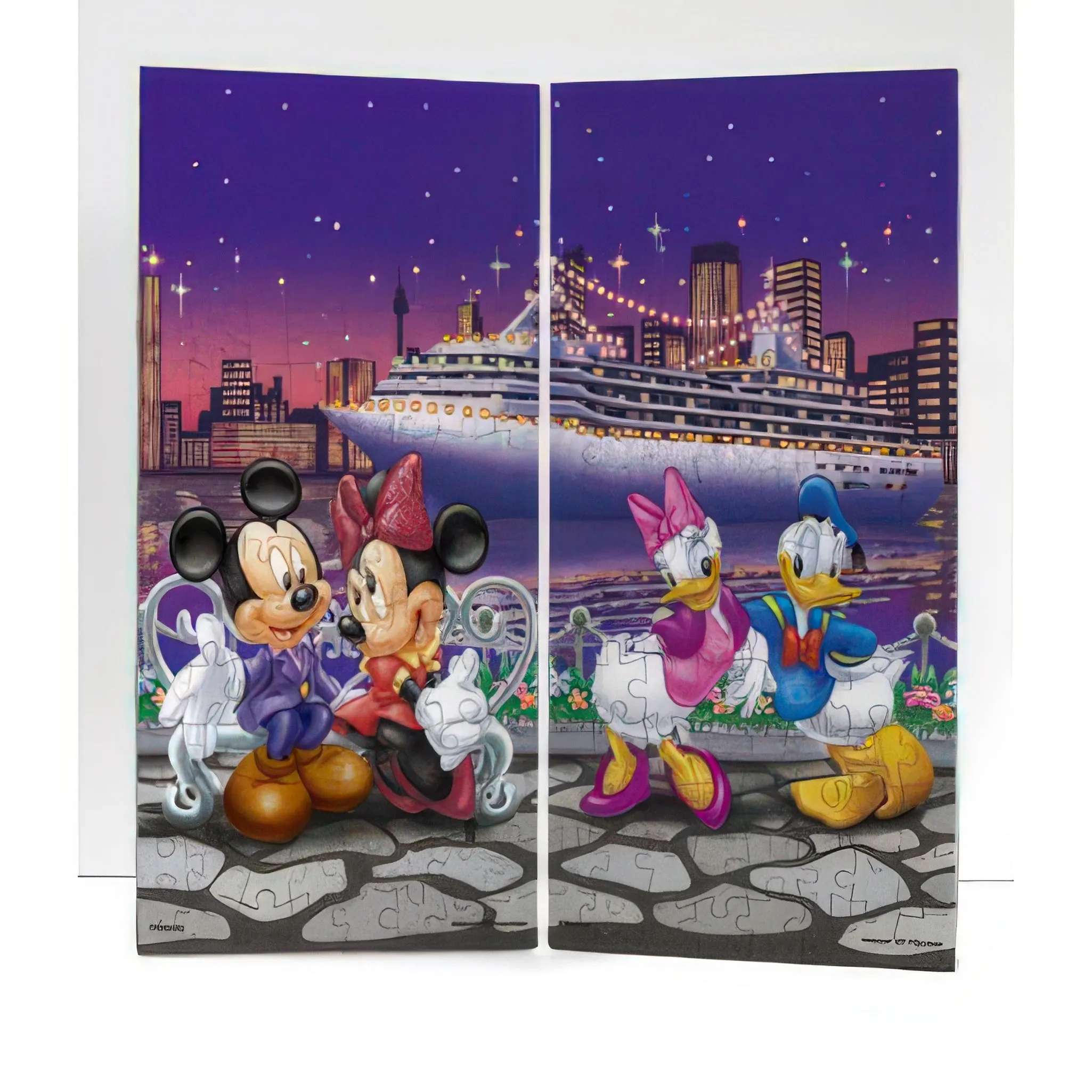 Yanoman 2300-03??[Disney] Mickey and Friends Romantic Night??120 Multipack 2 Jigsaw Puzzle Gaming Figure Designer Decor