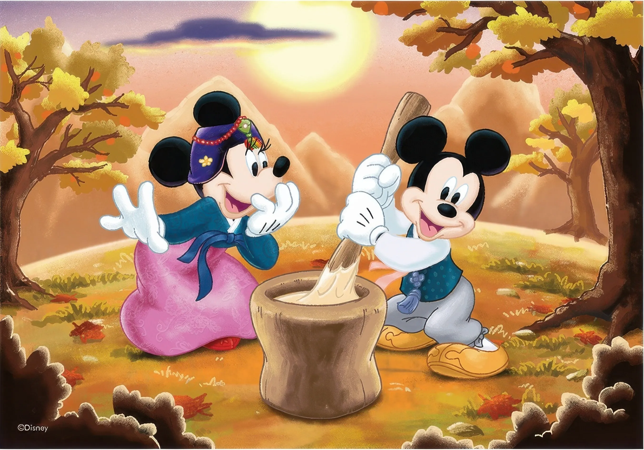 Chibi Toy Puzzle Life D1014??Mickey And Minnie??1000 Pieces Jigsaw Puzzle