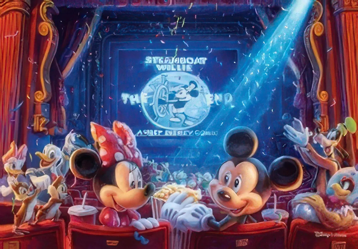 Puzzle Life D7011??Disney Mickey Mouse 90th Anniversary Thomas Kinkade??1000 Pieces Jigsaw Puzzle Art Article Robot Item
