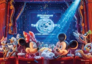Puzzle Life D7011??Disney Mickey Mouse 90th Anniversary Thomas Kinkade??1000 Pieces Jigsaw Puzzle Art Article Robot Item