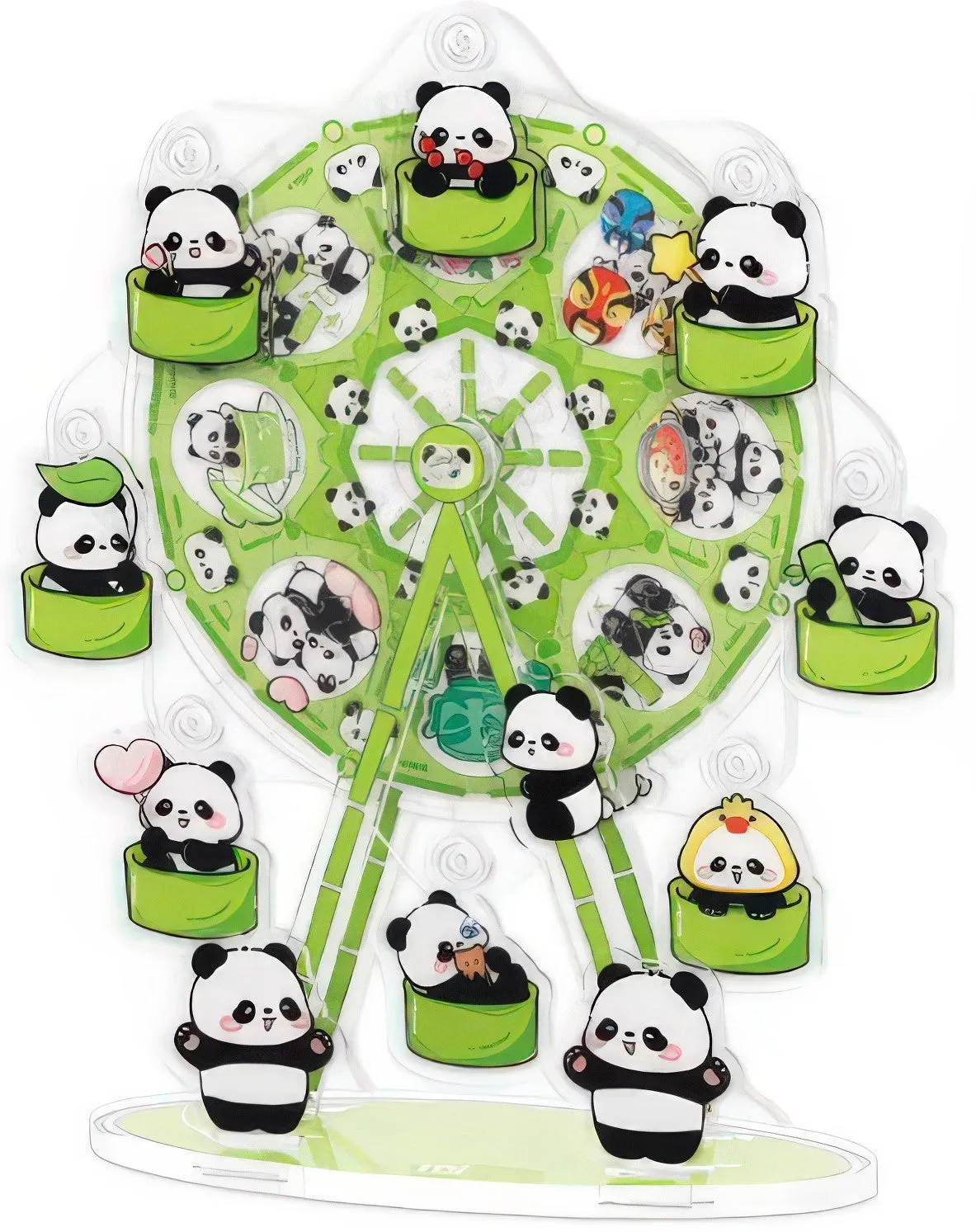 Toi World 23411??Panda Ferris Wheel??57 Pieces Display Puzzle Character Article Egyptian Art