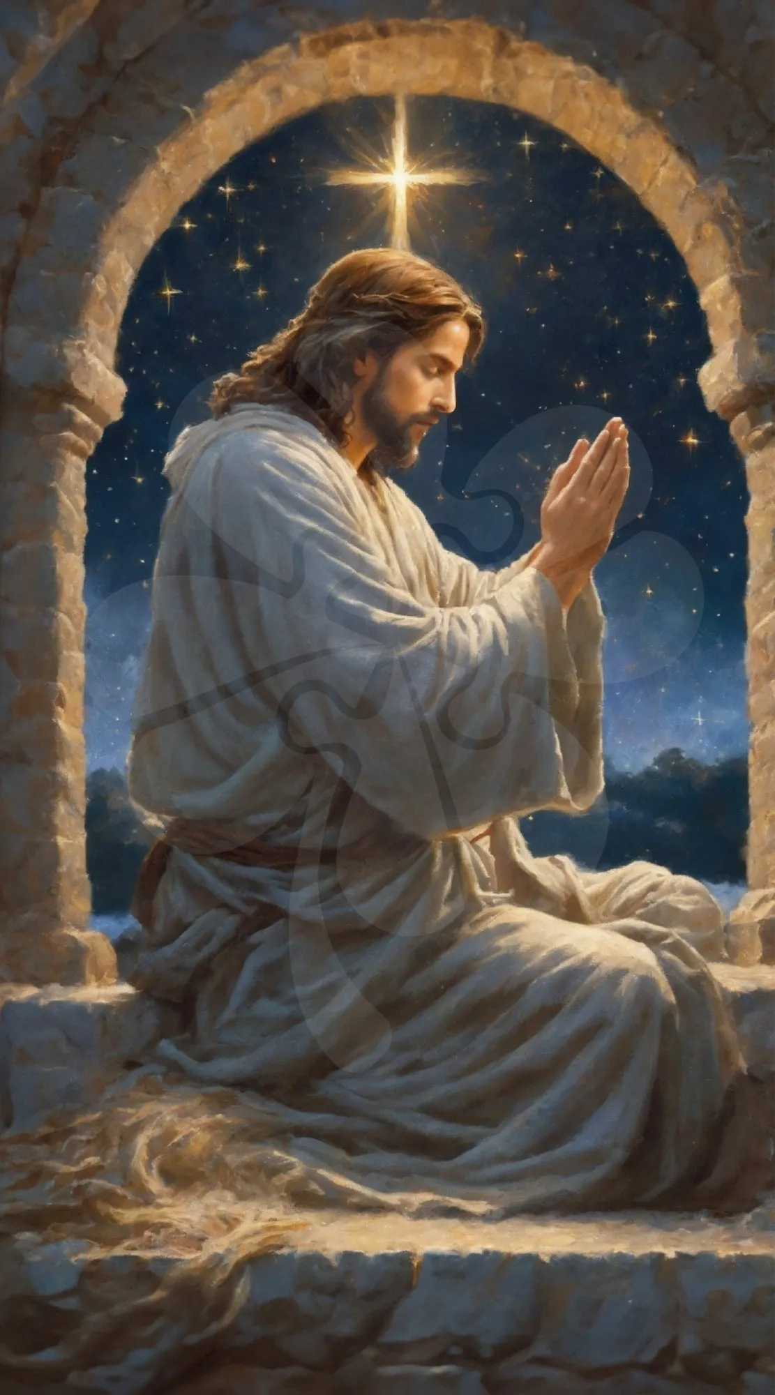 Clover R12-022??Pray Under The Stars??1200 Pieces Jigsaw Puzzle Window Sill