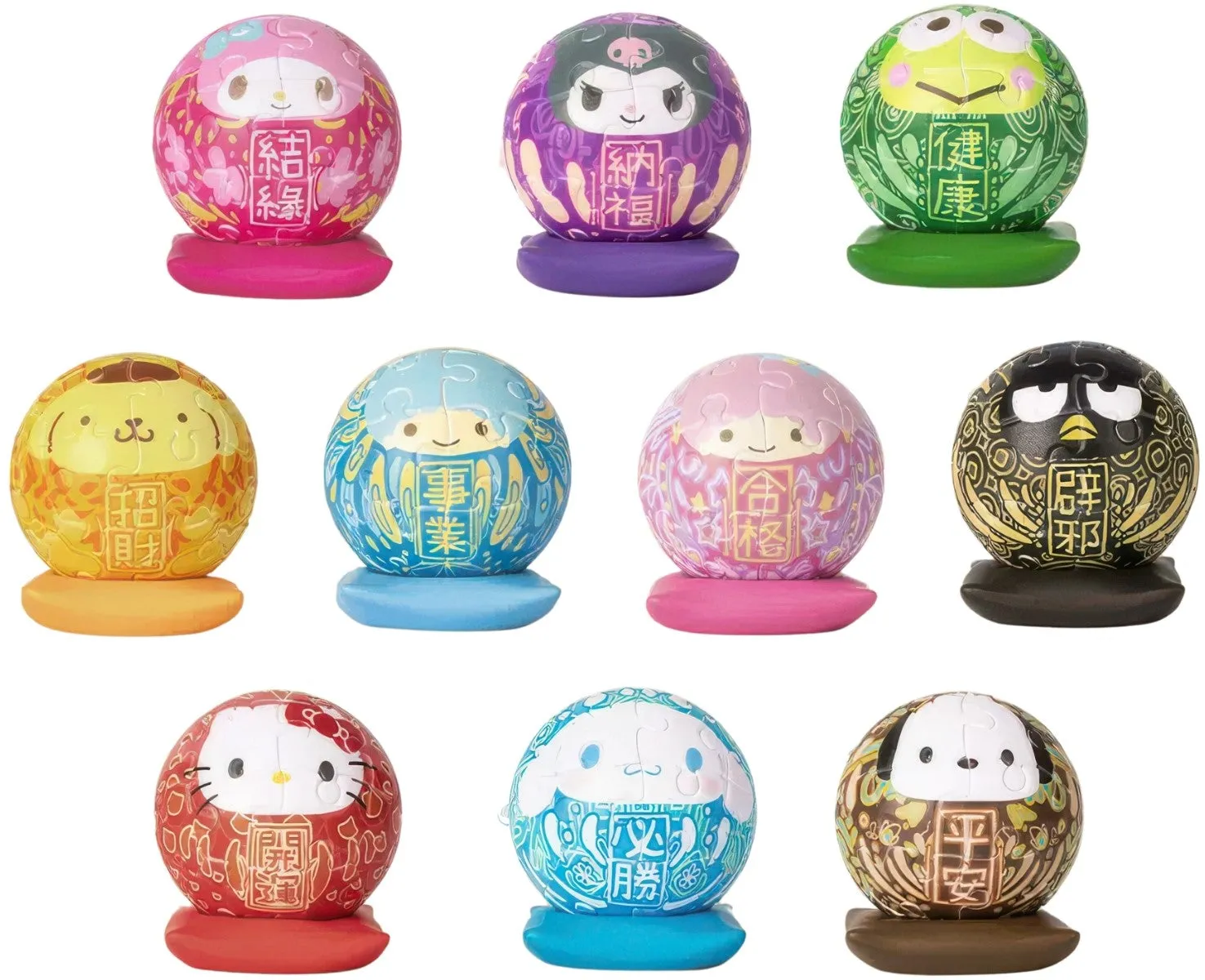Man Cave Hobbyist Community Pintoo A3626??Sanrio - Daruma Good Luck??24 Blind Box 9 3D Puzzle