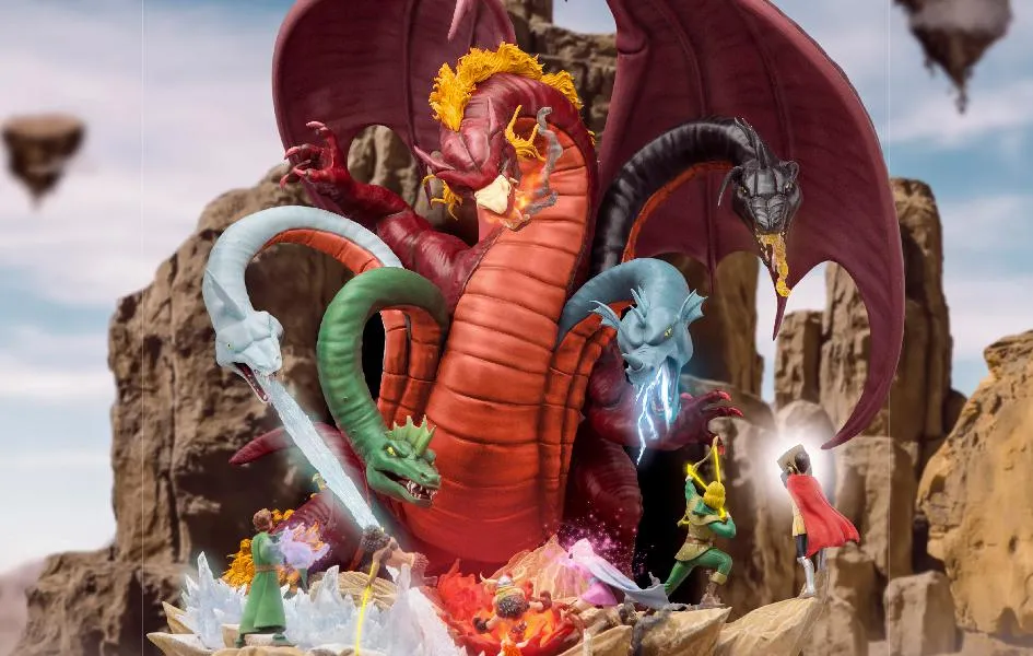 Award winning Gaming Statue Dungeons and Dragons - Tiamat Battle Demi Art Scale 1/20