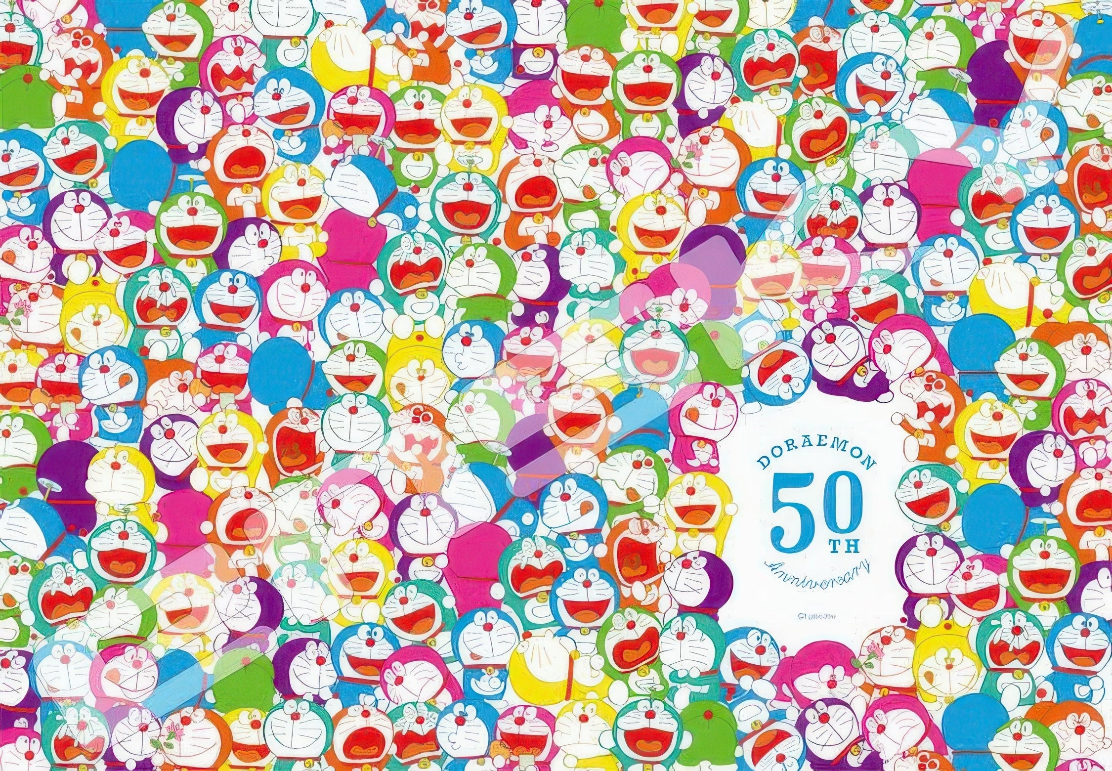 Ensky 1000T-151??Colorful Doraemon??1000 Pieces Jigsaw Puzzle Vinyl Showcase Amateur Hobby