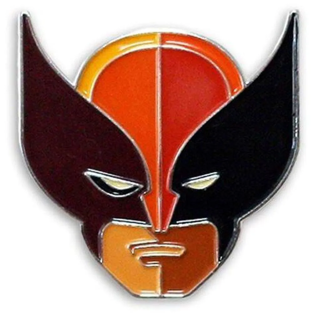 BROWN Wolverine Enamel Pin By Tom Whalen & MONDO Cyborg Design Comic Book Hero