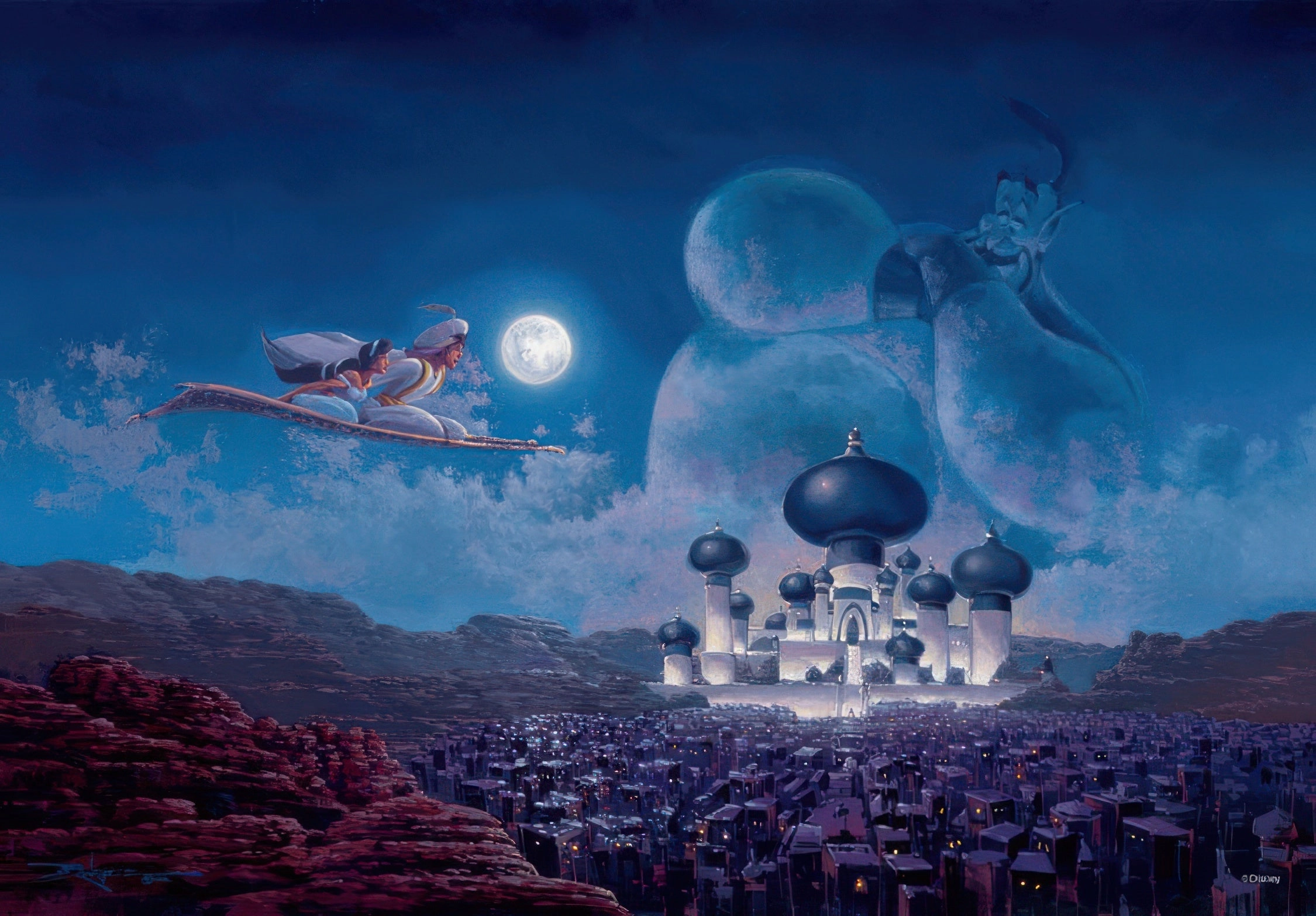 Tenyo D-1000-423??Gonzales Flight Over Agrabah (Aladdin)??1000 Pieces Jigsaw Puzzle Military Figure