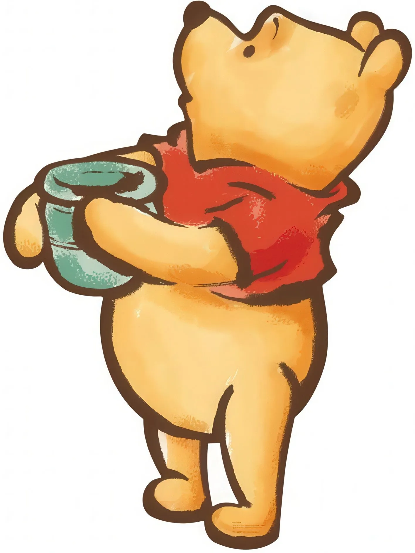 Yanoman 31-08??[Watercolor] Silhouette - Winnie the Pooh -??266 Pieces Shaped Puzzle Miniature Sculpture