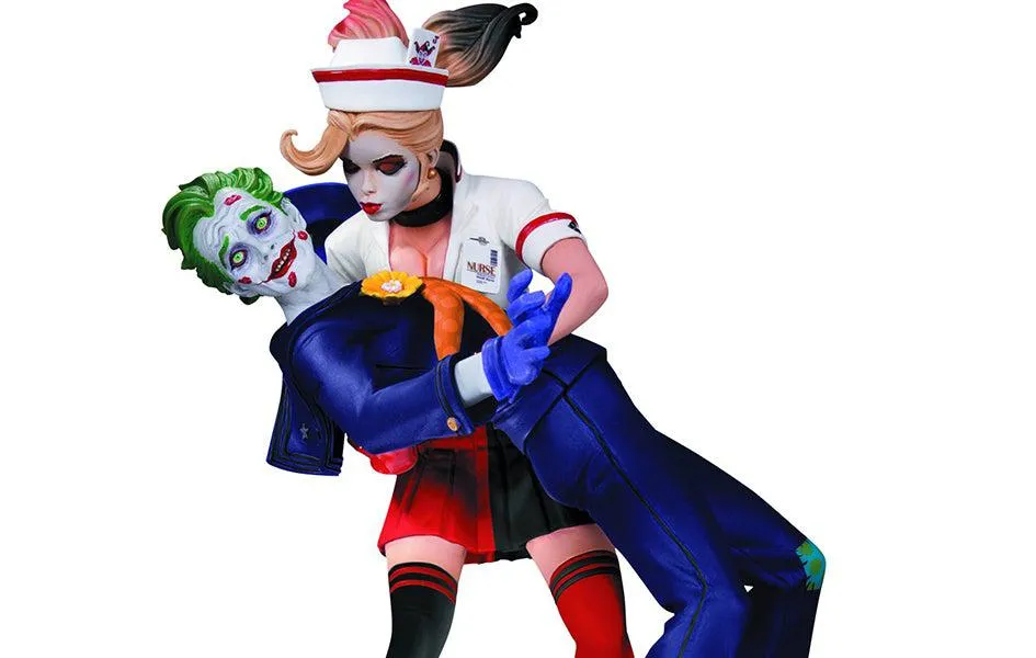 Harley Quinn & Joker Bombshells 2nd Edition Statue Superhero Toy