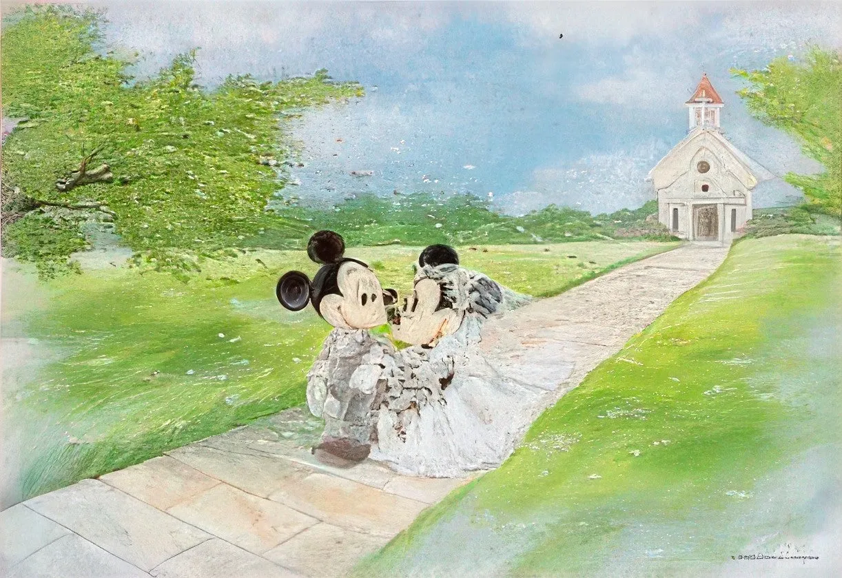 Miniature Display Tenyo D-1000-861A??A Breeze-Filled Wedding??1000 Pieces Jigsaw Puzzle