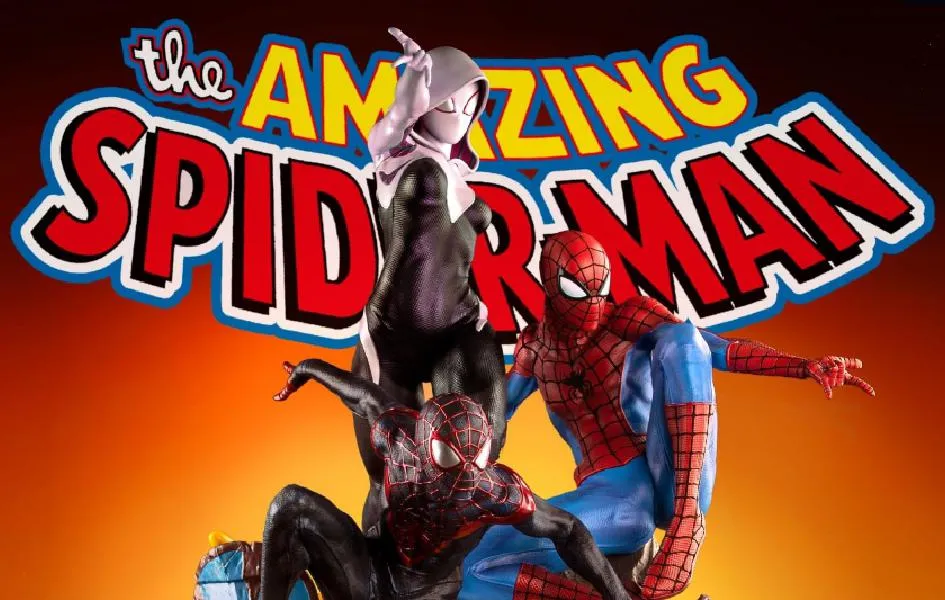 SPIDER-MAN SPIDER-VERSE TRIO 1/4 STATUE Child Safe