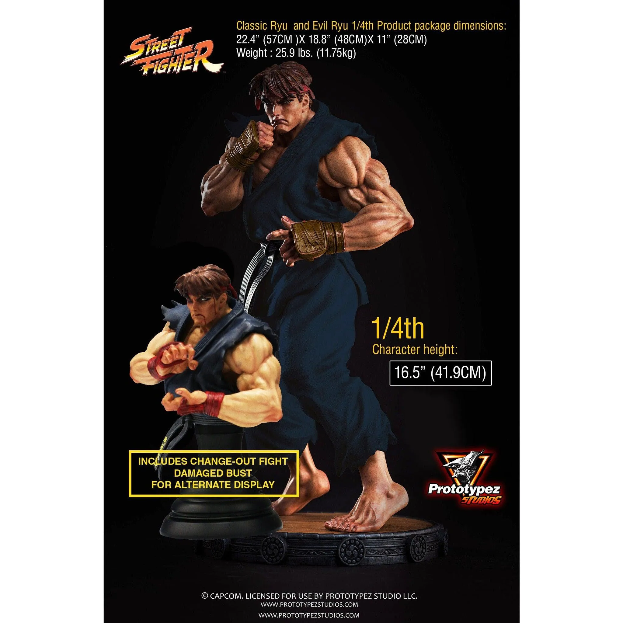 Science Model Street Fighter EVIL Ryu 1/4 Scale Statue by PrototypeZ Studios