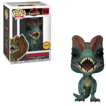 Funko POP! Movies Jurassic Park Dilophosaurus CHASE Vinyl Figure #550 Window Sill Biology Model