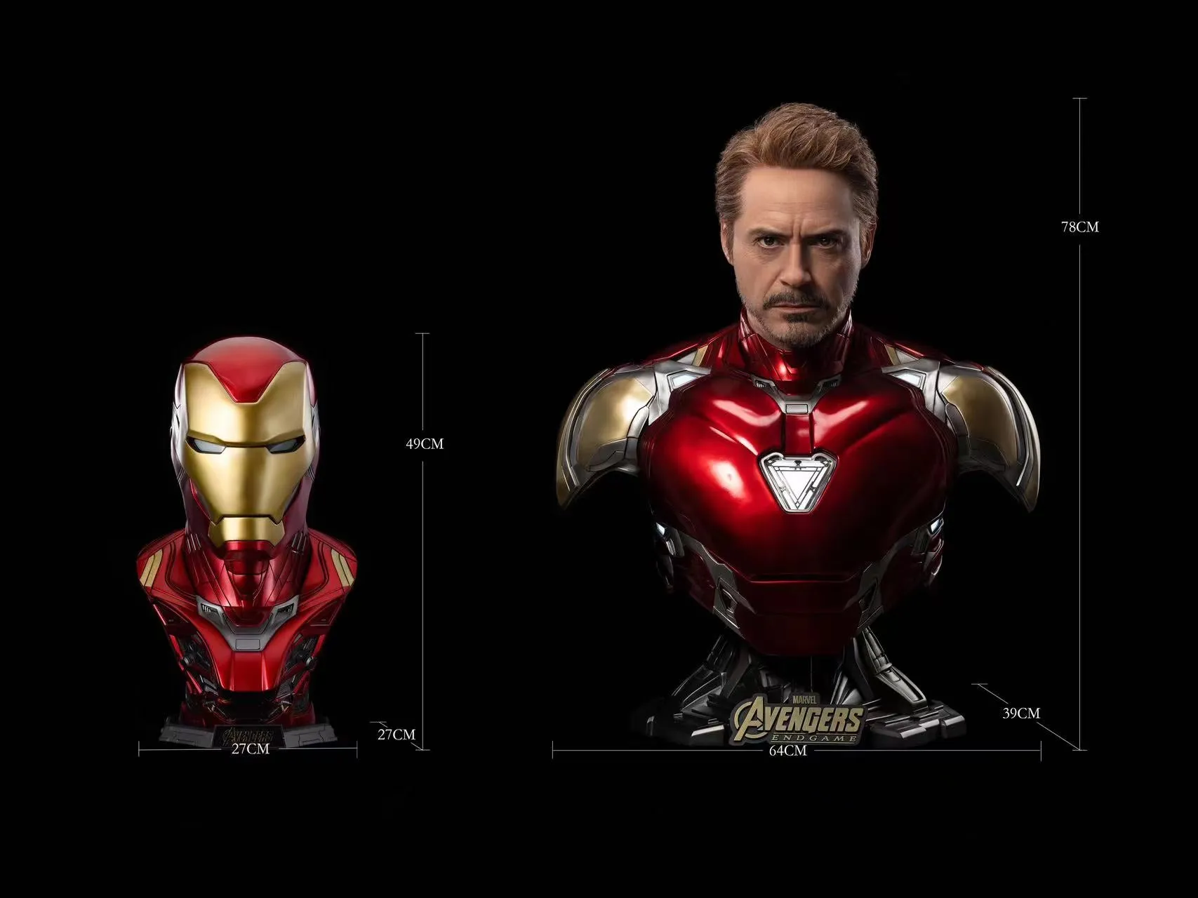 Iron Man (Robert Downey Jr.) 1:1 Life-Size Bust Cyborg Design