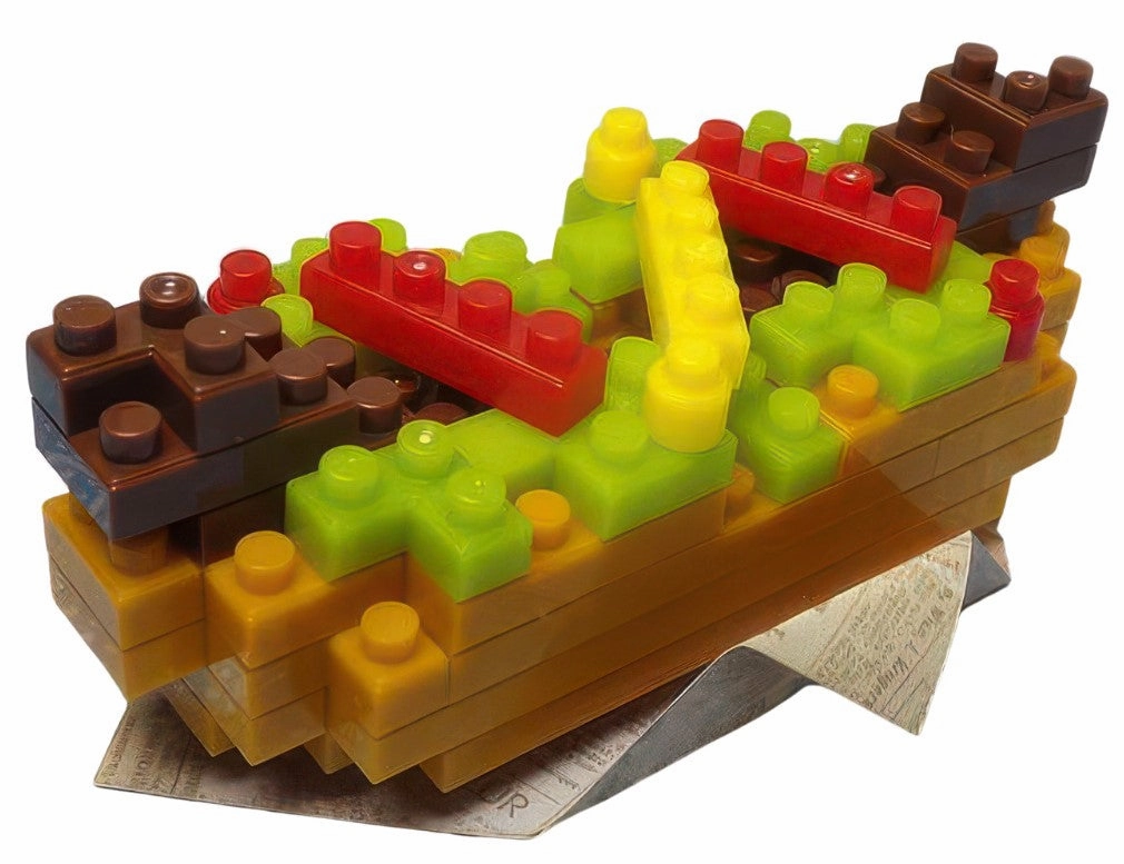 Family Heirloom Daiso PB0044??Hot Dog??74 Pieces Mini Block