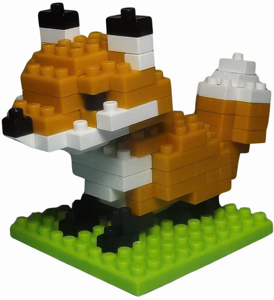 Art Unit Limited Object Daiso PB8379??Fox??111 Pieces Mini Block