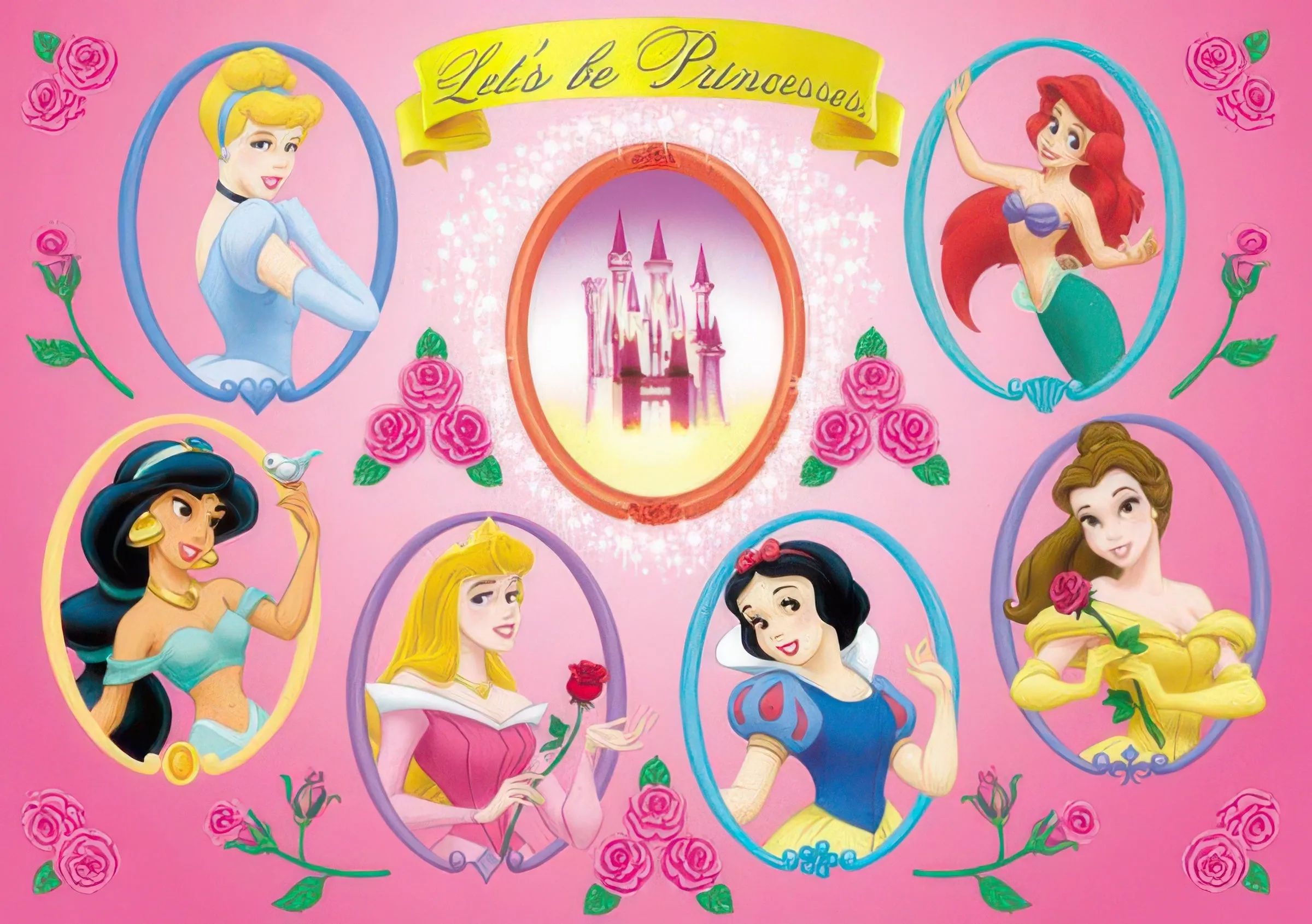 Tenyo D-200-866??Everyone's a Princess??200 Pieces Photo Frame Puzzle Shelf Display